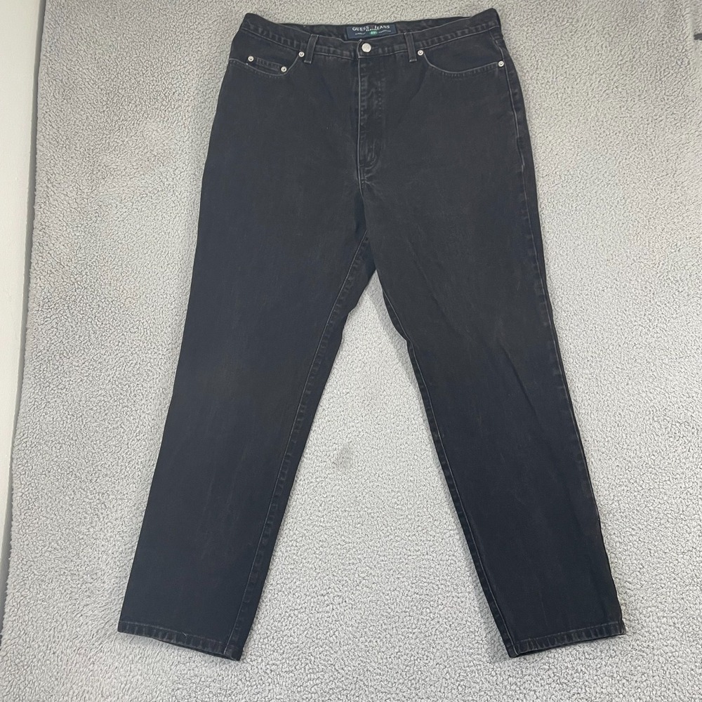 Guess Jeans Men 40x32 Black Straight Leg Vintage 90s Denim USA